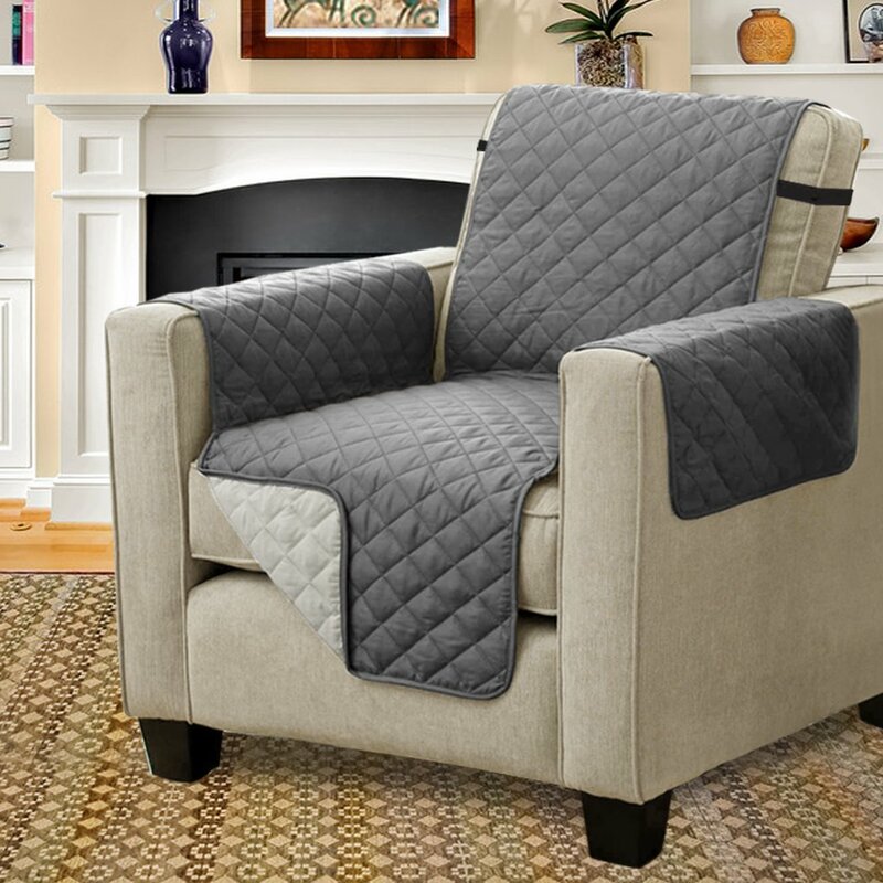 Winston Porter Diamond T Cushion Armchair Slipcover Reviews Wayfair Ca   Diamond T Cushion Armchair Slipcover 